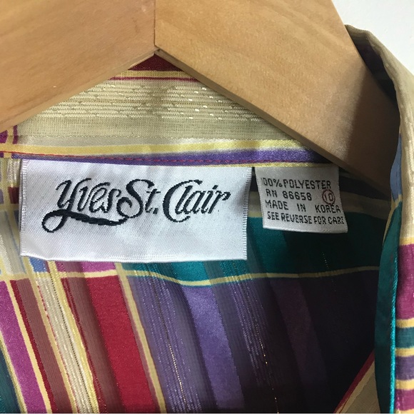 VINTAGE | Yves St. Clair 80s Semi Sheer Blouse - Picture 2 of 3